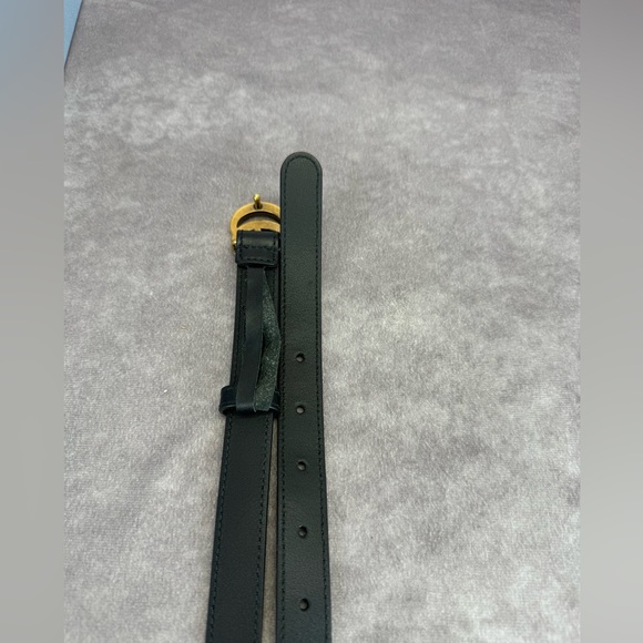 Authentic Gucci Black Leather Slim GG Marmont Belt 409417 75/30 - Picture 8 of 11